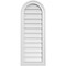 Ekena Millwork Round Top Surface Mount PVC Gable Vent w/ 2"W x 1-1/2"P Brickmould Frame, 14"W x 36"H GVPRT14X3602SN - alternate 1